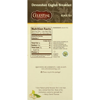 Celestial Seasonings Devonshire English Breakfast, 6 x 25 each Case - DOT product image 2