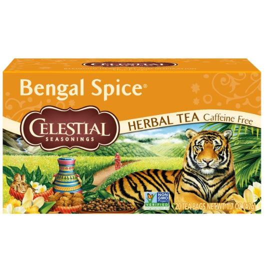 Celestial Seasonings Bengal Spice Herb Tea, 6 x 20 ct Case - Coffee & Tea