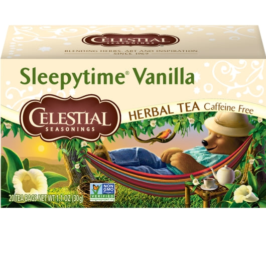 Celestial Seasonings Sleepytime Vanilla Herb Tea, 6 x 20 ct Case - Coffee & Tea