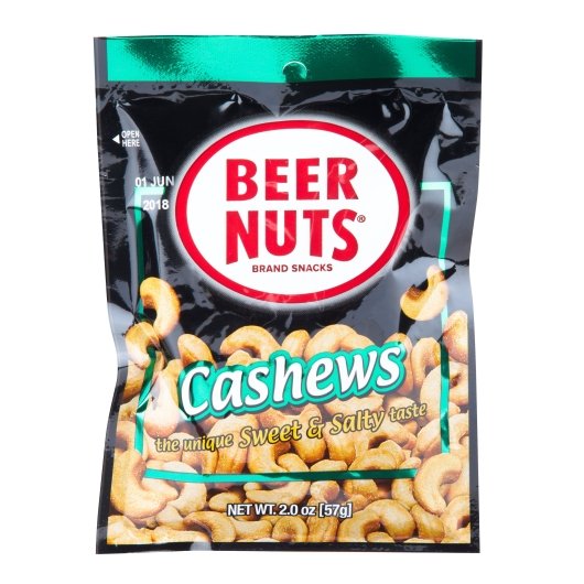 Beer Nuts Sweet & Salty Cashew, 4 x 12 x 2 oz Case - Nuts & Seeds