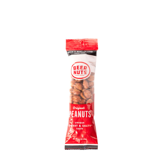 Beer Nuts Original Peanut Snack Tube, 4 x 12 x 1.75 oz Case - Nuts & Seeds