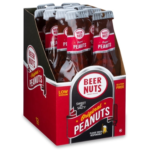 Beer Nuts Original Sweet & Salty Peanut Beer Bottle Bag, 4 x 12 x 1.75 oz Case - Nuts & Seeds