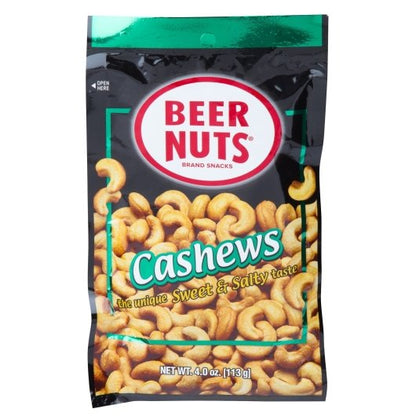 Beer Nuts Value Pack Sweet & Salty Cashew, 4 x 12 x 4 oz Case - Nuts & Seeds