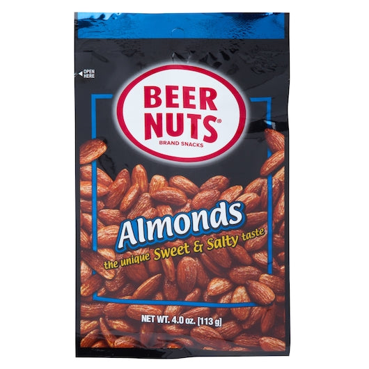 Beer Nuts Value Pack Sweet & Salty Almond, 4 x 12 x 4 oz Case - Nuts & Seeds
