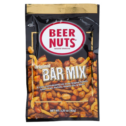 Beer Nuts Value Pack Original Bar Mix Clip Strip, 1 x 8 x 48 ct Case - Nuts & Seeds