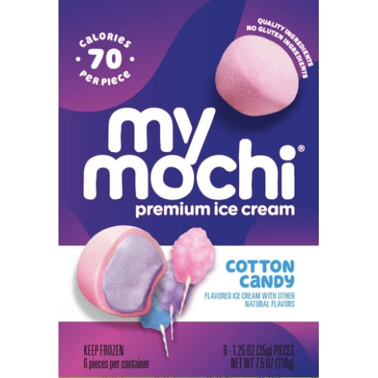 My Mochi Cotton Candy Ice Cream, 12 x 7.5 oz Case - Candy & Confections