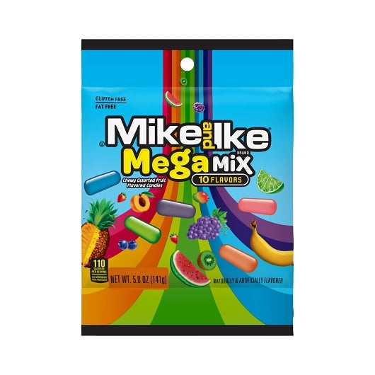 Mike & Ike Mega Mix Peg Bag, 12 x 5 oz Case - Candy & Confections