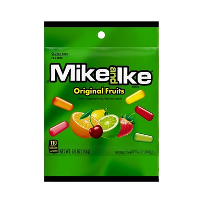Mike and Ike Original Fruits Chewy Fruit Flavored Candies, 12 x 5 oz Case - Candy & Confections