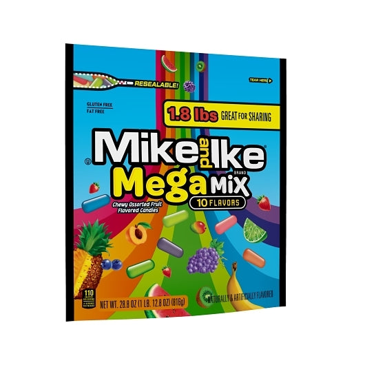 Mike & Ike Mega Mix Stand Up Bag, 6 x 28.8 oz Case - DOT product image 4