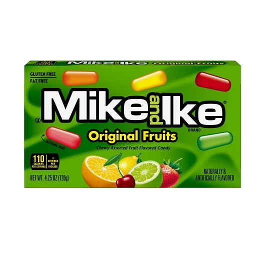 Mike & Ike Candy Original Fruits Theater Box, 12 x 4.25 oz Case - Candy & Confections