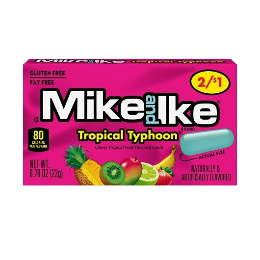 Mike & Ike Tropical Typhoon Candy Pre-Priced Changemaker, 16 x 24 x 0.78 oz Case - Candy & Confections