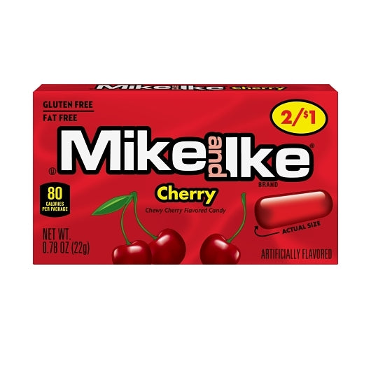 Mike & Ike Cherry Candy Pre-Priced Changemaker, 16 x 24 x 0.78 oz Case - Candy & Confections