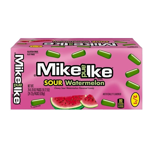 Mike & Ike Sour Watermelon Candy Pre-Priced Changemaker, 16 x 24 x 0.78 oz Case - Candy & Confections - image 2