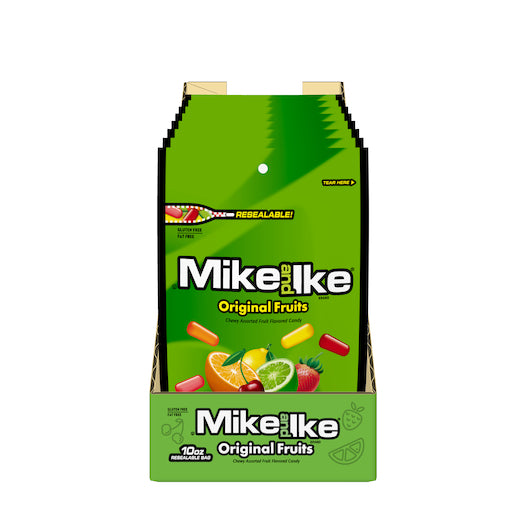 Mike & Ike Original Fruits Stand Up Bag, 8 x 10 oz Case - DOT product image 2