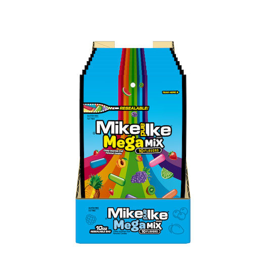 Mike & Ike Mega Mix Stand Up Bag, 8 x 10 oz Case - DOT product image 3