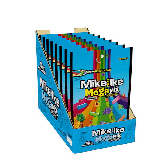 Mike & Ike Mega Mix Stand Up Bag, 8 x 10 oz Case - DOT product image 5