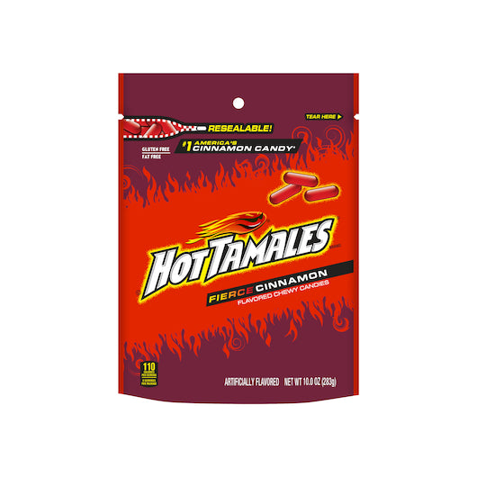 Hot Tamales Fierce Cinnamon Stand Up Bag, 8 x 10 oz Case - DOT product image 2