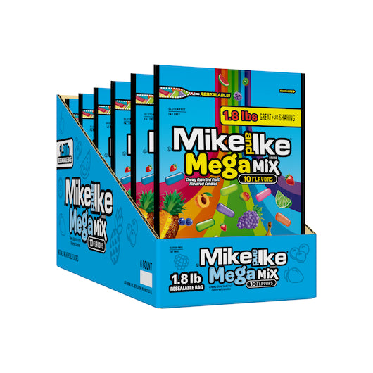 Mike & Ike Mega Mix Stand Up Bag, 6 x 28.8 oz Case - DOT product image 5