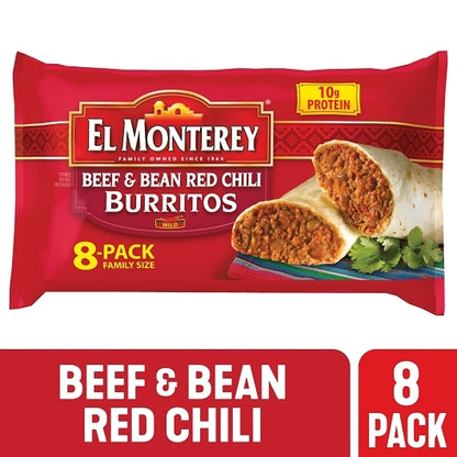 El Monterey Beef, Red Chili & Bean Burrito, 8 x 2 lb Case - DOT product image 5