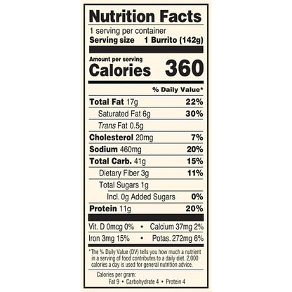 El Monterey Beef & Bean Spicy Red Hot Burrito, 24 x 5 oz Case - DOT product image 7