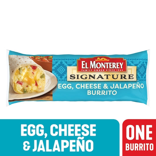El Monterey Individually Wrapped Egg, Cheese, & Jalapeno Burrito, 24 x 4.5 oz Case - DOT product image 7