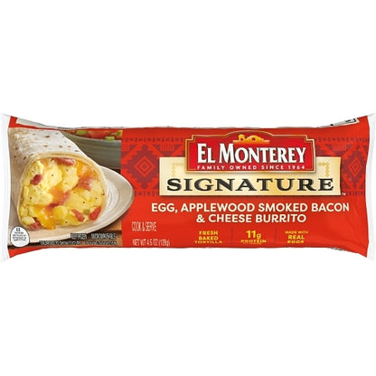 El Monterey Bacon, Egg & Cheese Burrito, 24 x 4.5 oz Case - DOT product image 7
