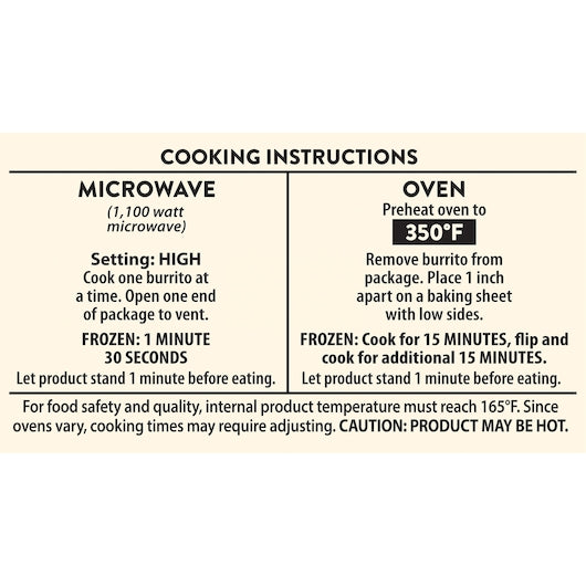 El Monterey Bacon, Egg & Cheese Burrito, 24 x 4.5 oz Case - Prepared Foods