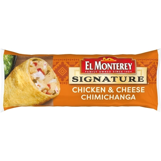 El Monterey Individually Wrapped Chicken & Monterey Jack Cheese Chimichangas, 24 x 4.5 oz Case - DOT product image 4