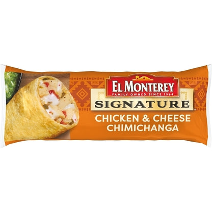 El Monterey Individually Wrapped Chicken & Monterey Jack Cheese Chimichangas, 24 x 4.5 oz Case - DOT product image 4