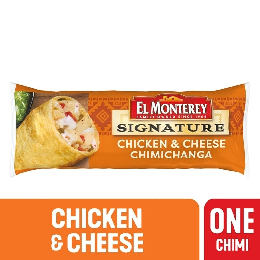 El Monterey Individually Wrapped Chicken & Monterey Jack Cheese Chimichangas, 24 x 4.5 oz Case - DOT product image 5