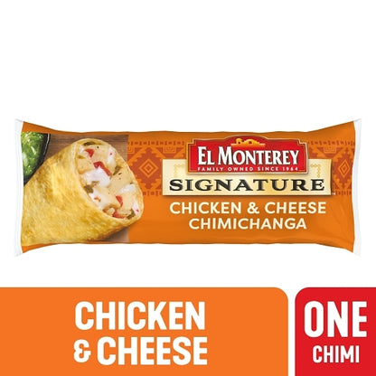El Monterey Individually Wrapped Chicken & Monterey Jack Cheese Chimichangas, 24 x 4.5 oz Case - DOT product image 5