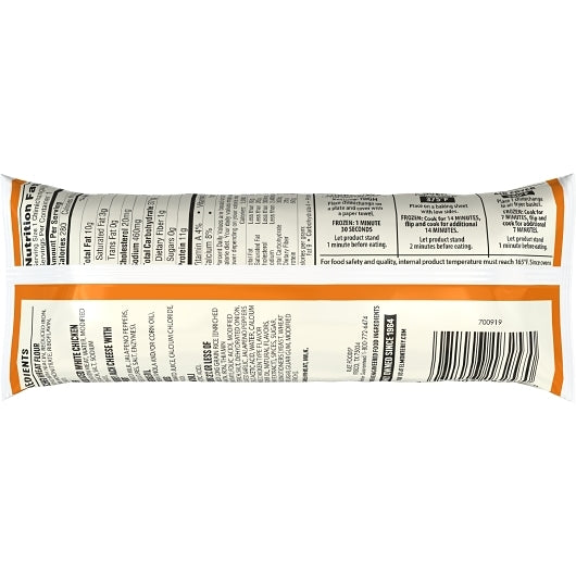 El Monterey Individually Wrapped Chicken & Monterey Jack Cheese Chimichangas, 24 x 4.5 oz Case - DOT product image 8