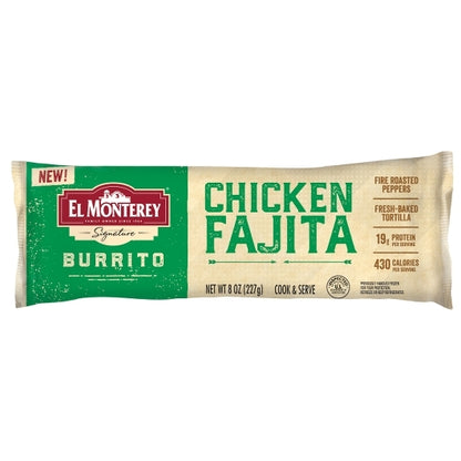 El Monterey Chicken Fajita Burrito, 12 x 8 oz Case - DOT product image 5