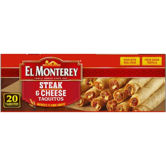 El Monterey BEEF & CHEESE FLOUR TAQUITO, 5 x 1.25 lb Case - DOT product image 2