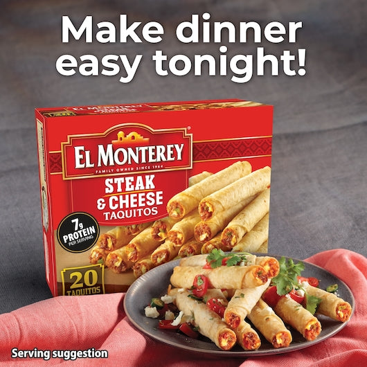 El Monterey BEEF & CHEESE FLOUR TAQUITO, 5 x 1.25 lb Case - DOT product image 7