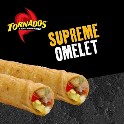 Tornado Supreme Cheese, Sausage, Ham, & Bacon Omelets, 3 x 8 x 85 GR Case - GS1 styled product image