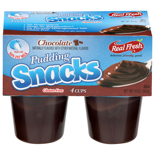 Real Fresh Pudding Chocolate Trans Fat Free, 12 x 14 oz Case - Bakery & Desserts