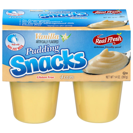 Real Fresh Pudding Vanilla Trans Fat Free, 12 x 14 oz Case - Bakery & Desserts