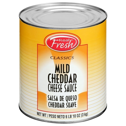 Real Fresh Mild Cheddar Cheese Sauce, 6 x 6.63 lb Case - Condiments & Sauces