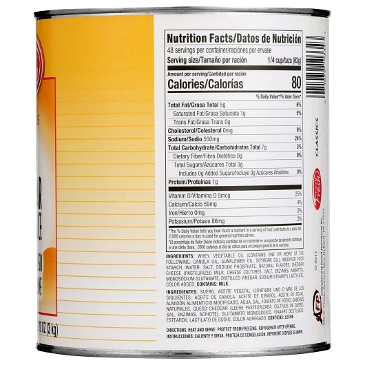Real Fresh MILD CHEDDAR CHEESE SAUCE, 6 x 6.63 lb Case - DOT product image 7