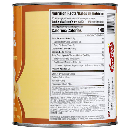 Real Fresh Trans Value Line Banana Pudding, 6 x 7 lb Case - DOT product image 6