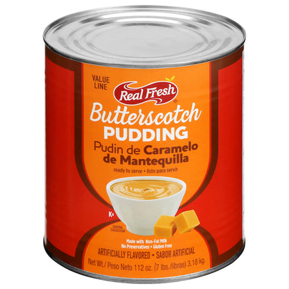 Real Fresh Value Line Trans Fat Free Butterscotch Flavored Pudding, 6 x 7 lb Case - Bakery & Desserts