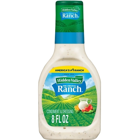 Hidden Valley Ranch Dressing Bottle, 12 x 8 fl oz Case - Condiments & Sauces