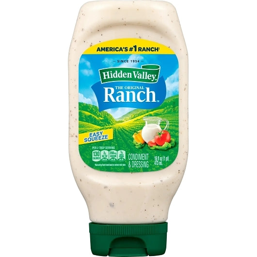 Hidden Valley Ranch Dressing Bottle, 6 x 16 fl oz Case - Front/center packaged product image