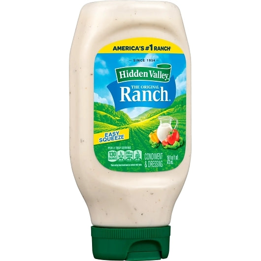 Hidden Valley Ranch Dressing Bottle, 6 x 16 fl oz Case - Alternate product angle or state