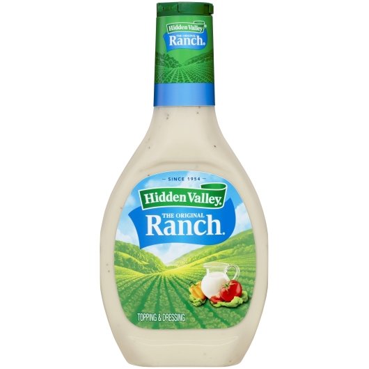 Hidden Valley Ranch Dressing Bottle, 6 x 16 fl oz Case - Front/center packaged product image