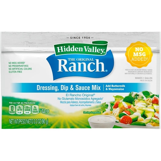 Hidden Valley Gluten Free Buttermilk Ranch Salad Dressing Bulk, 12 x 3.2 oz Case - DOT product image 2