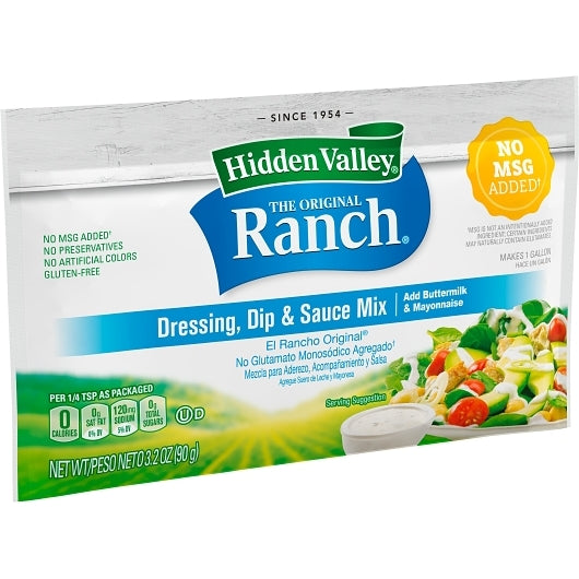 Hidden Valley Gluten Free Buttermilk Ranch Salad Dressing Bulk, 12 x 3.2 oz Case - DOT product image 4