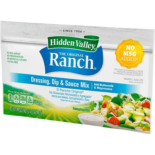 Hidden Valley Gluten Free Buttermilk Ranch Salad Dressing Bulk, 12 x 3.2 oz Case - DOT product image 8
