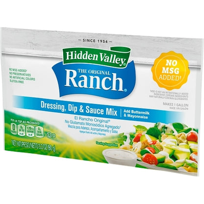 Hidden Valley Gluten Free Buttermilk Ranch Salad Dressing Bulk, 12 x 3.2 oz Case - DOT product image 8